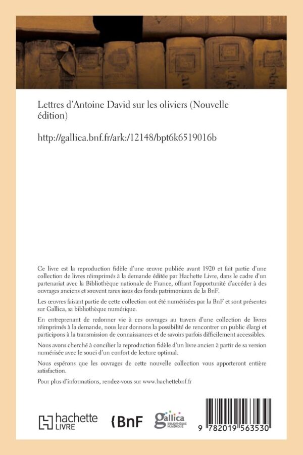 Lettres d'Antoine David Sur Les Oliviers Nouvelle Édition (S... – Image 2